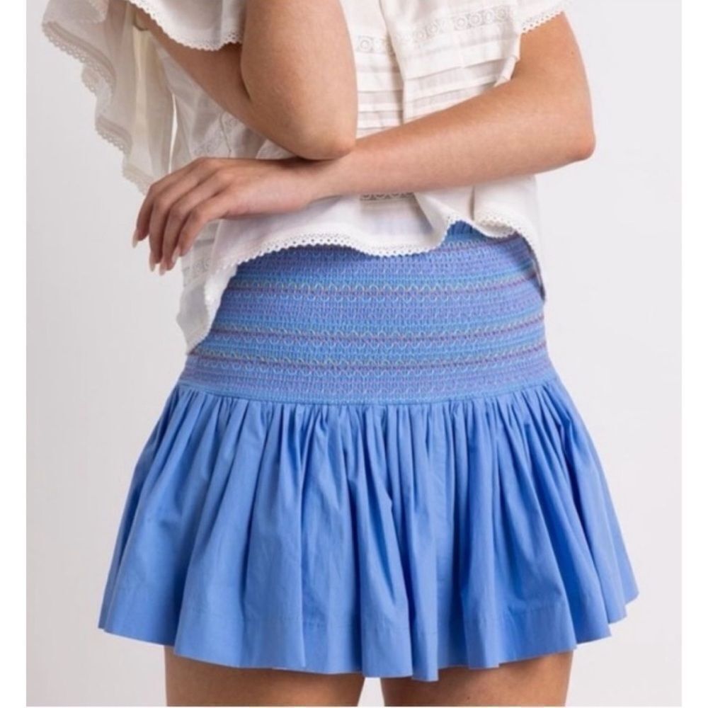 Cake for dinner Sky Blue Smocked
Women's mini Skirt size XS